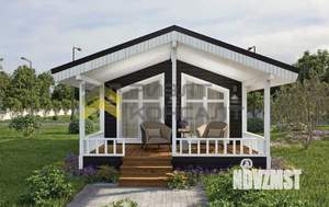 Дом 57м&sup2;, 1-этажный, участок 6 сот.  