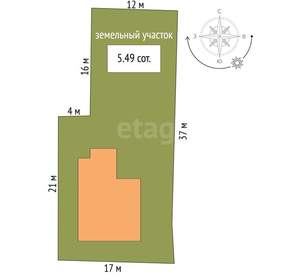 Дом 221м&sup2;, 3-этажный, участок 5 сот.  