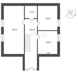 Дом 172м², 2-этажный, участок 6 сот.  