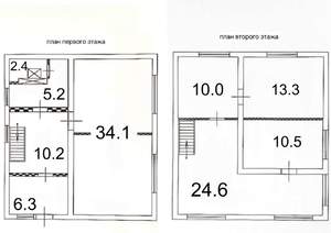 Дача 123м², 2-этажный, участок 12 сот.  