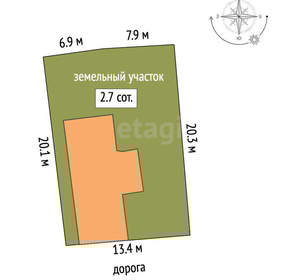 Дом 100м², 2-этажный, участок 3 сот.  