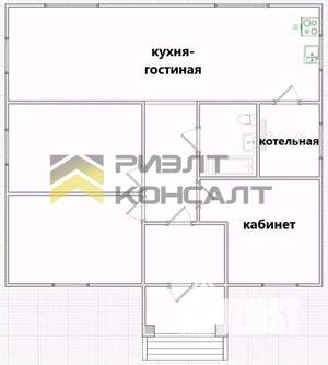 Дом 125м², 1-этажный, участок 8 сот.  