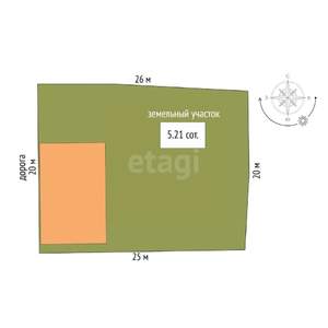 Дом 84м&sup2;, 1-этажный, участок 5 сот.  