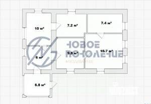 Дом 63м², 1-этажный, участок 5 сот.  