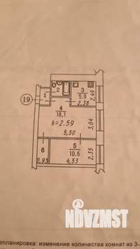 2-к квартира, на длительный срок, 41м2, 2/5 этаж