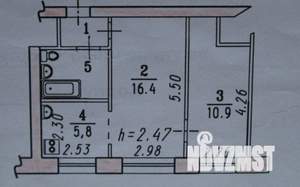 2-к квартира, на длительный срок, 40м2, 1/5 этаж