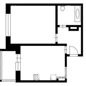 1-к квартира, на длительный срок, 36м2, 4/9 этаж