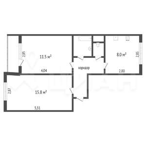 2-к квартира, на длительный срок, 47м2, 8/9 этаж