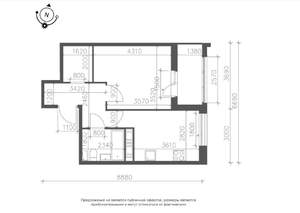 1-к квартира, на длительный срок, 41м2, 8/12 этаж