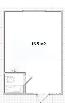 Студия квартира, на длительный срок, 19м2, 2/2 этаж