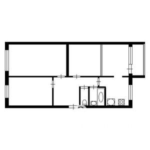 4-к квартира, на длительный срок, 65м2, 4/5 этаж