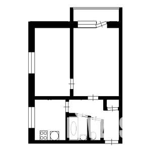 2-к квартира, на длительный срок, 37м2, 3/3 этаж