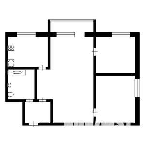 3-к квартира, на длительный срок, 44м2, 4/5 этаж