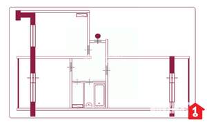 2-к квартира, на длительный срок, 55м2, 2/10 этаж