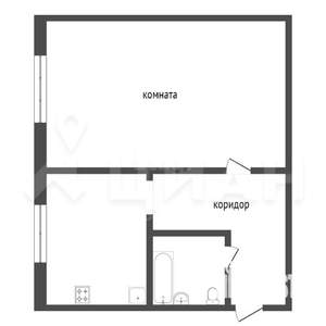 1-к квартира, на длительный срок, 33м2, 4/5 этаж