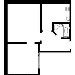 2-к квартира, на длительный срок, 34м2, 4/5 этаж