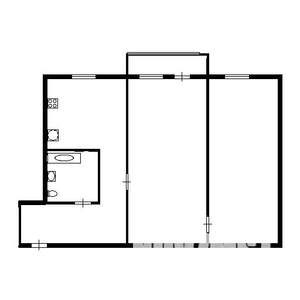 2-к квартира, на длительный срок, 46м2, 2/5 этаж