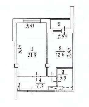 1-к квартира, на длительный срок, 45м2, 6/16 этаж