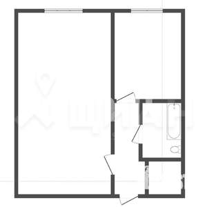 1-к квартира, на длительный срок, 30м2, 4/9 этаж