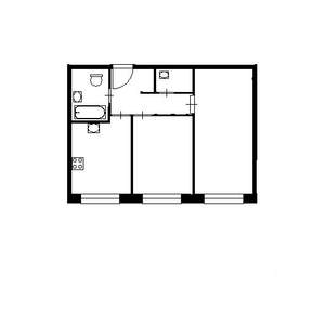 2-к квартира, на длительный срок, 58м2, 4/5 этаж