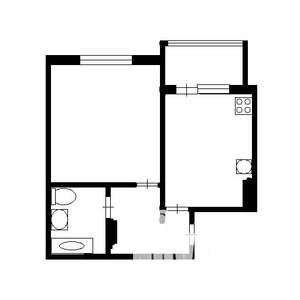 1-к квартира, на длительный срок, 34м2, 5/10 этаж