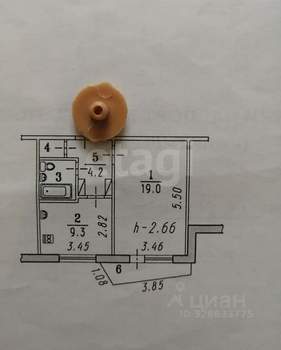 1-к квартира, на длительный срок, 38м2, 5/9 этаж