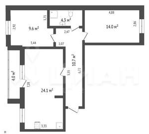 3-к квартира, на длительный срок, 68м2, 2/5 этаж