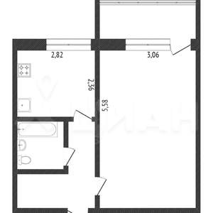 1-к квартира, на длительный срок, 32м2, 3/5 этаж