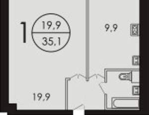 2-к квартира, на длительный срок, 56м2, 3/9 этаж