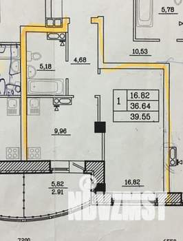 1-к квартира, на длительный срок, 36м2, 16/16 этаж