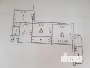 2-к квартира, посуточно, 65м2, 9/10 этаж