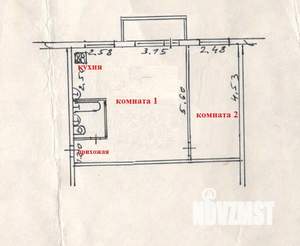2-к квартира, на длительный срок, 46м2, 1/5 этаж