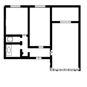 2-к квартира, на длительный срок, 45м2, 3/9 этаж