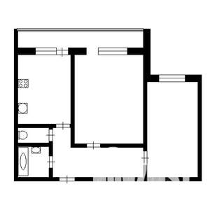 2-к квартира, на длительный срок, 50м2, 1/6 этаж