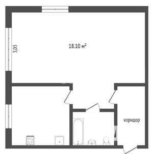 1-к квартира, на длительный срок, 31м2, 2/5 этаж