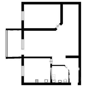 2-к квартира, на длительный срок, 45м2, 4/5 этаж