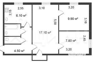 3-к квартира, на длительный срок, 48м2, 2/5 этаж