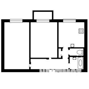 2-к квартира, на длительный срок, 57м2, 4/5 этаж
