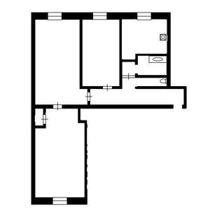 3-к квартира, на длительный срок, 60м2, 2/4 этаж
