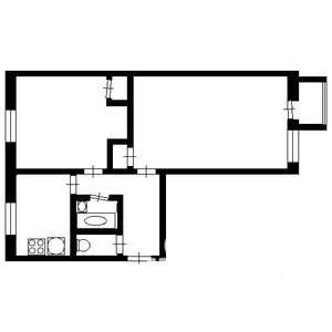 2-к квартира, на длительный срок, 46м2, 1/6 этаж