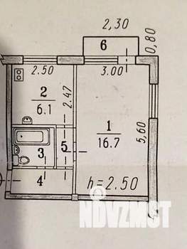 1-к квартира, на длительный срок, 30м2, 2/5 этаж