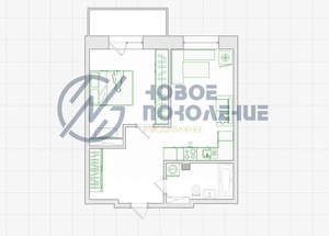 1-к квартира, на длительный срок, 45м2, 9/9 этаж
