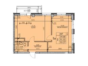 2-к квартира, на длительный срок, 52м2, 4/8 этаж