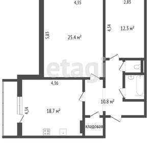 2-к квартира, вторичка, 73м2, 3/10 этаж