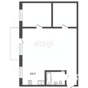 3-к квартира, вторичка, 46м2, 2/5 этаж
