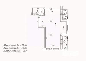 2-к квартира, сданный дом, 70м2, 8/18 этаж