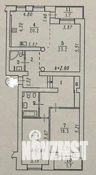 3-к квартира, вторичка, 110м2, 3/3 этаж