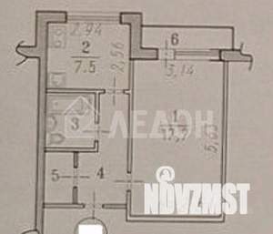 1-к квартира, вторичка, 36м2, 3/5 этаж