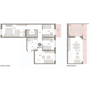 3-к квартира, вторичка, 130м2, 7/7 этаж