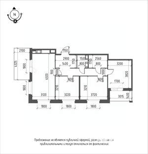3-к квартира, вторичка, 78м2, 3/12 этаж